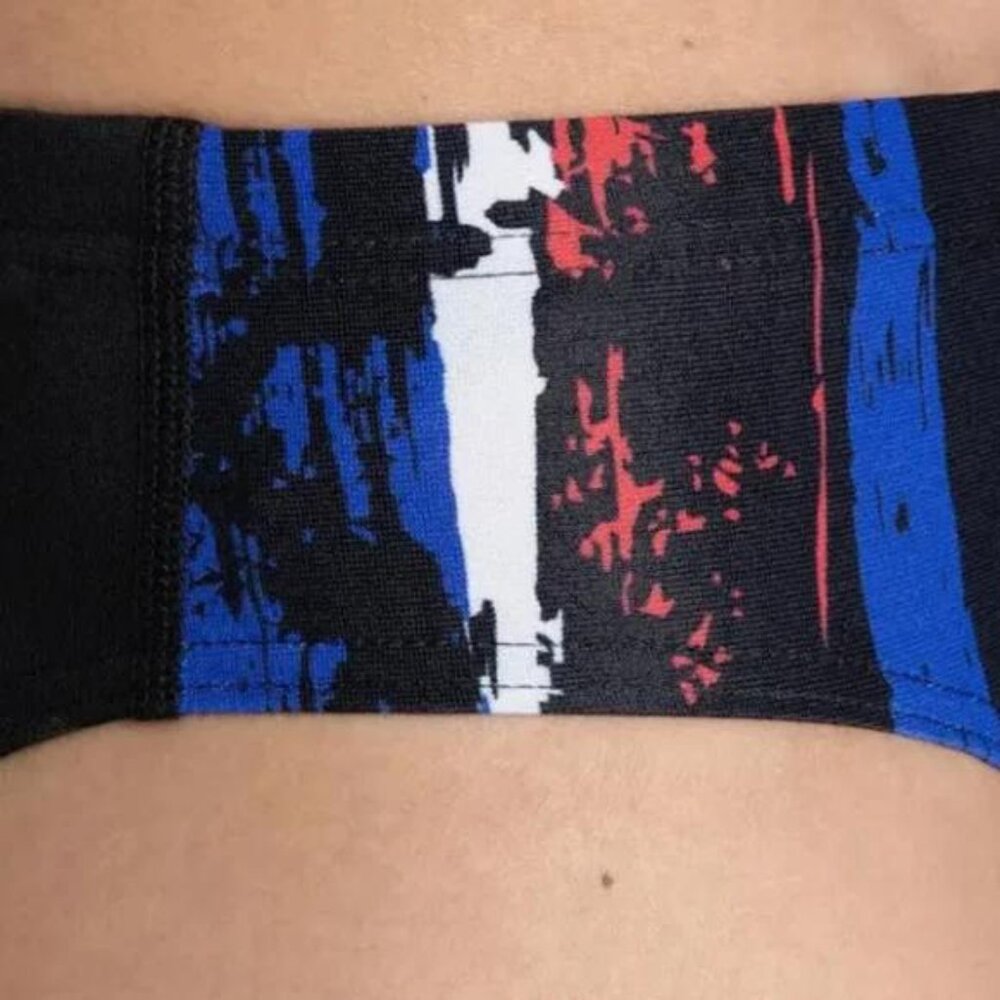 NWT Arena Team Painted Stripes Swim Brief - Picture 6 of 7